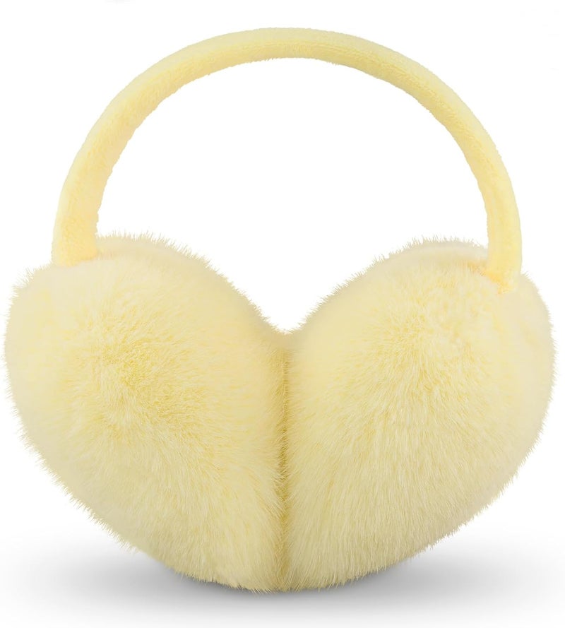 YATANAM Ear Muffs for Women Faux Fur Winter Girls Earmuffs Fluffy Adjustable Ear Warmers Cute Ear Covers - Image 1